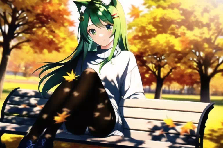 Green cat