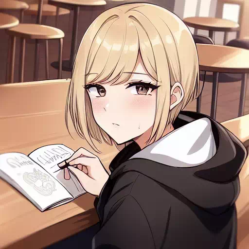 Olivia in hoodie