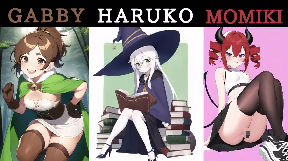 Gabby, Haruko and Momiki
