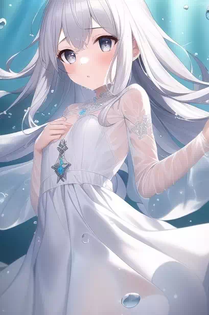 水中少女(AIイラスト)
