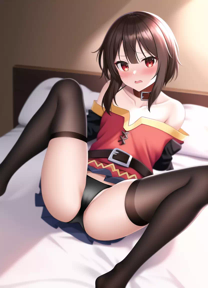 Megumin with black panties