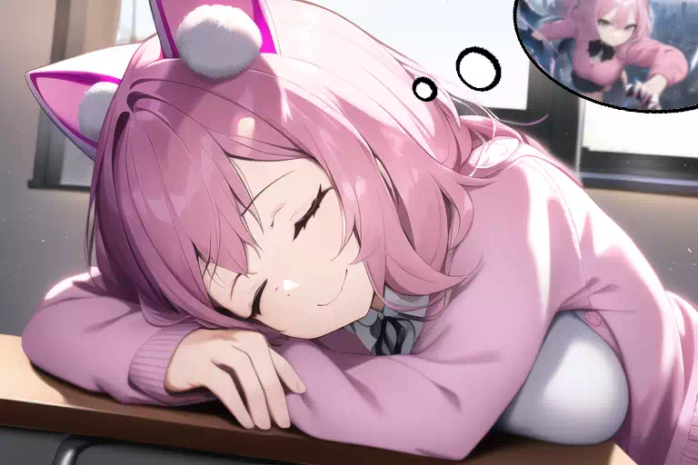 夢オチ猫
