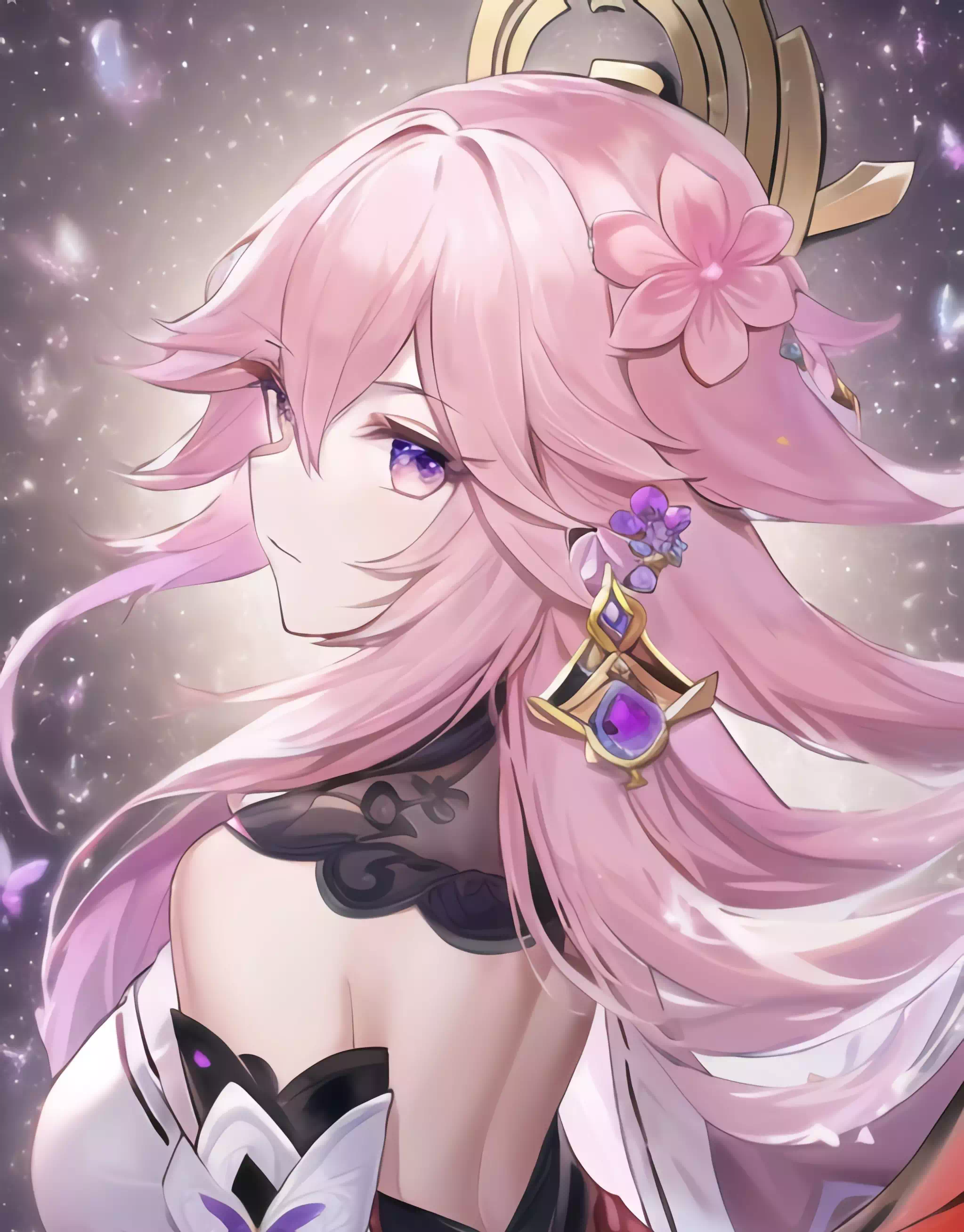 見返り美人な八重神子さん