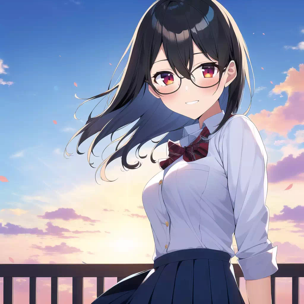 [AI]夕暮れの彼女