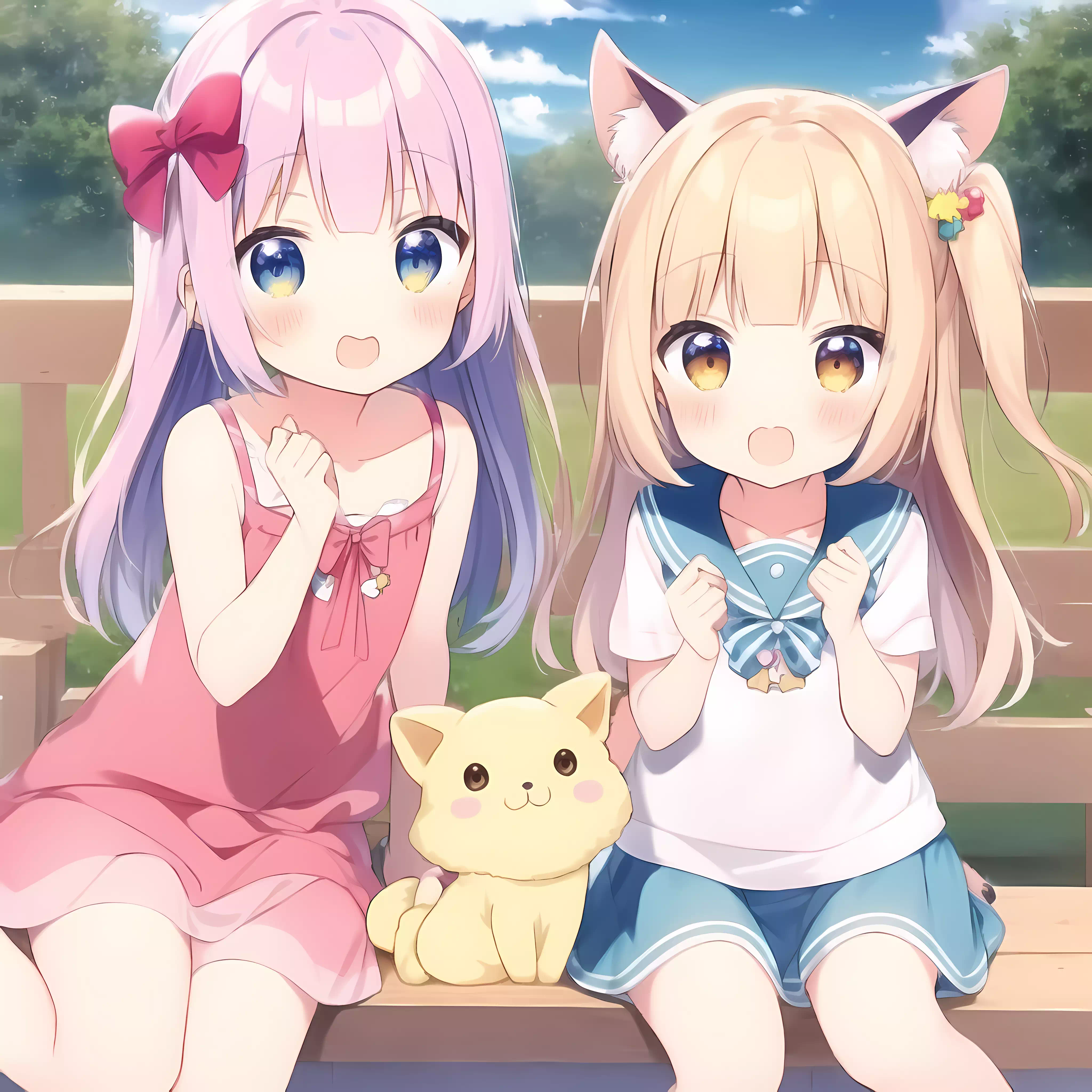 公園で、ペットと一緒に