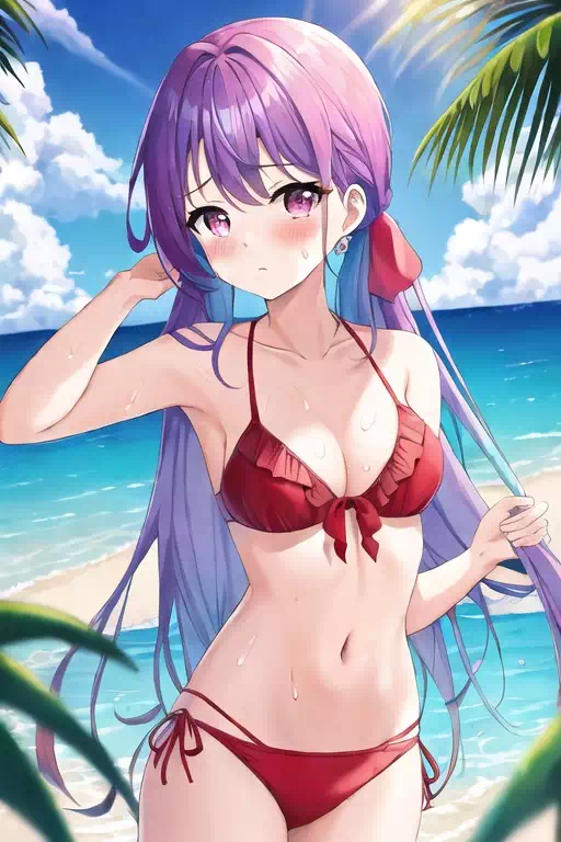 水着を着て海で遊んでいる様々な少女たち 4