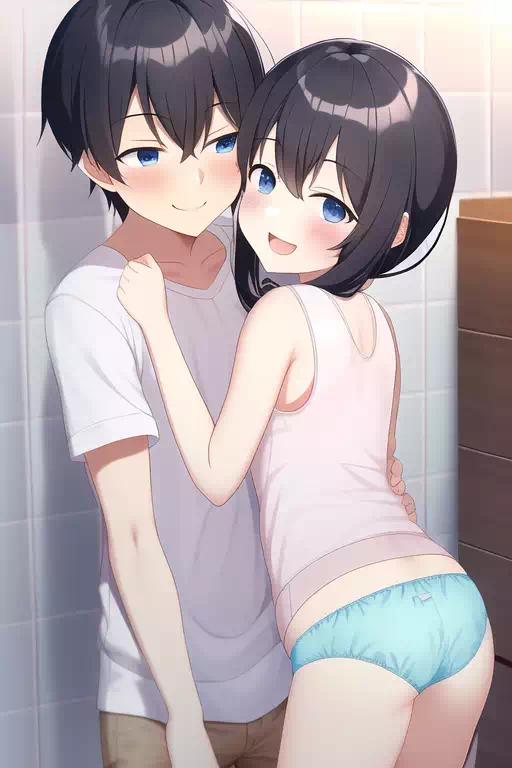 トイレでいちゃつくふたり