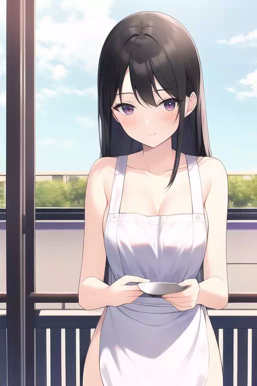 裸エプロンの少女その４