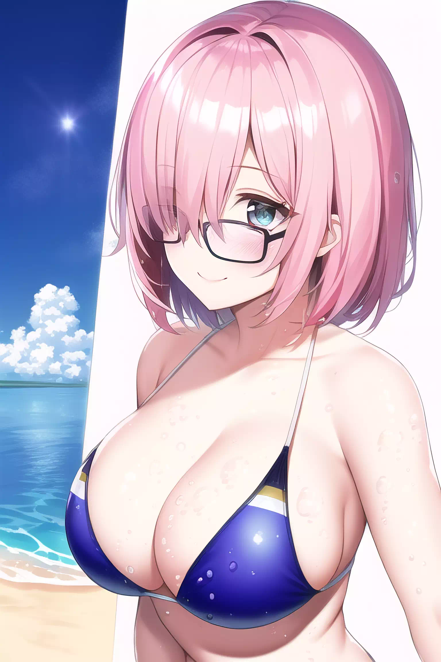 水着のマシュ