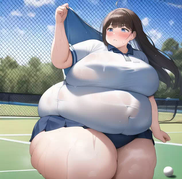 novelAI fat girl sports
