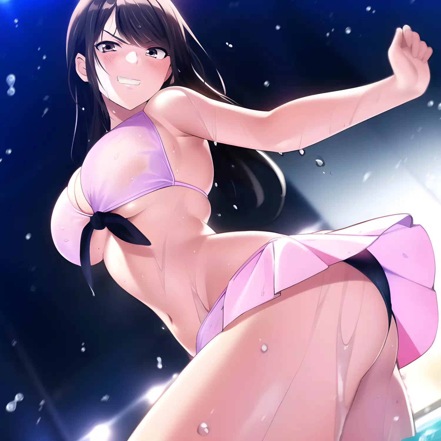 お嬢様の必殺キック