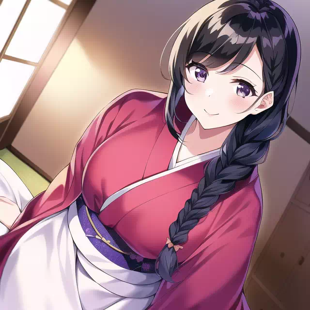 NovelAI 旅館の若女将をしている最愛の和服妻（NTR前）