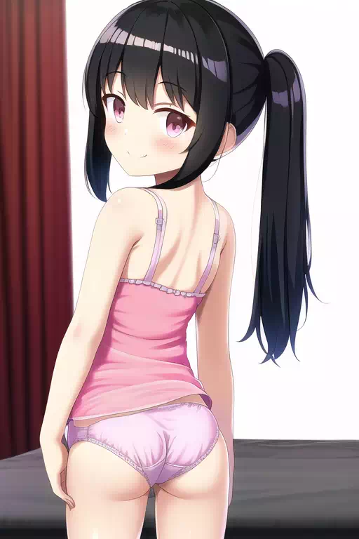 ピンクの下着の女の子 5