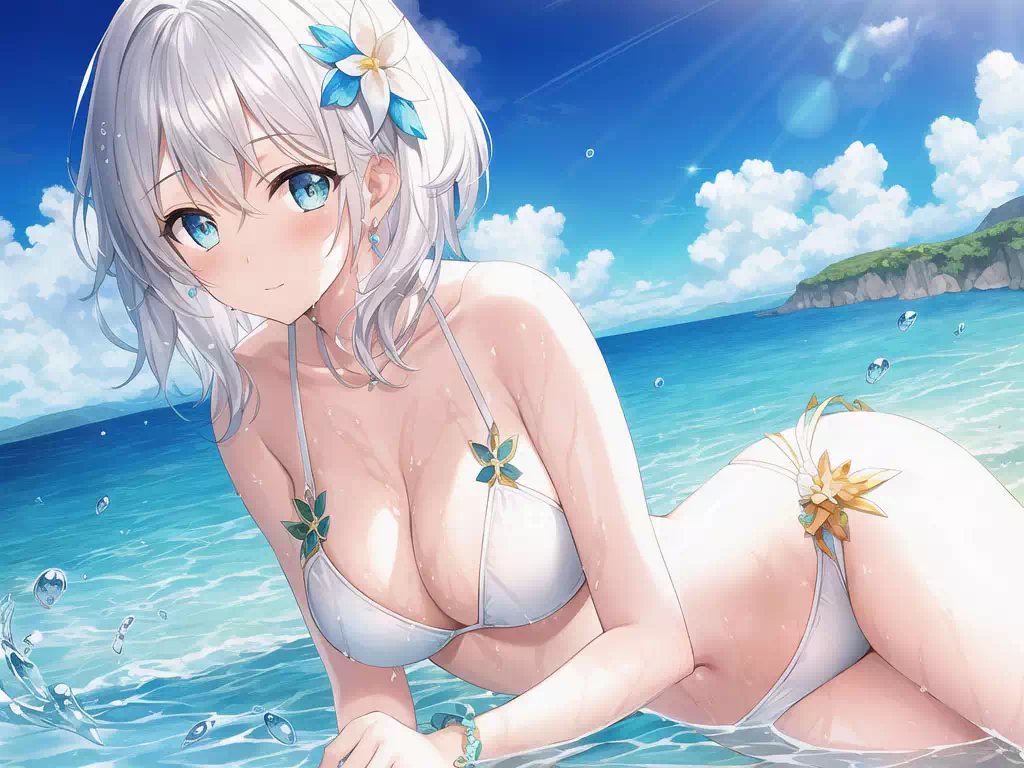 白ビキニの少女2