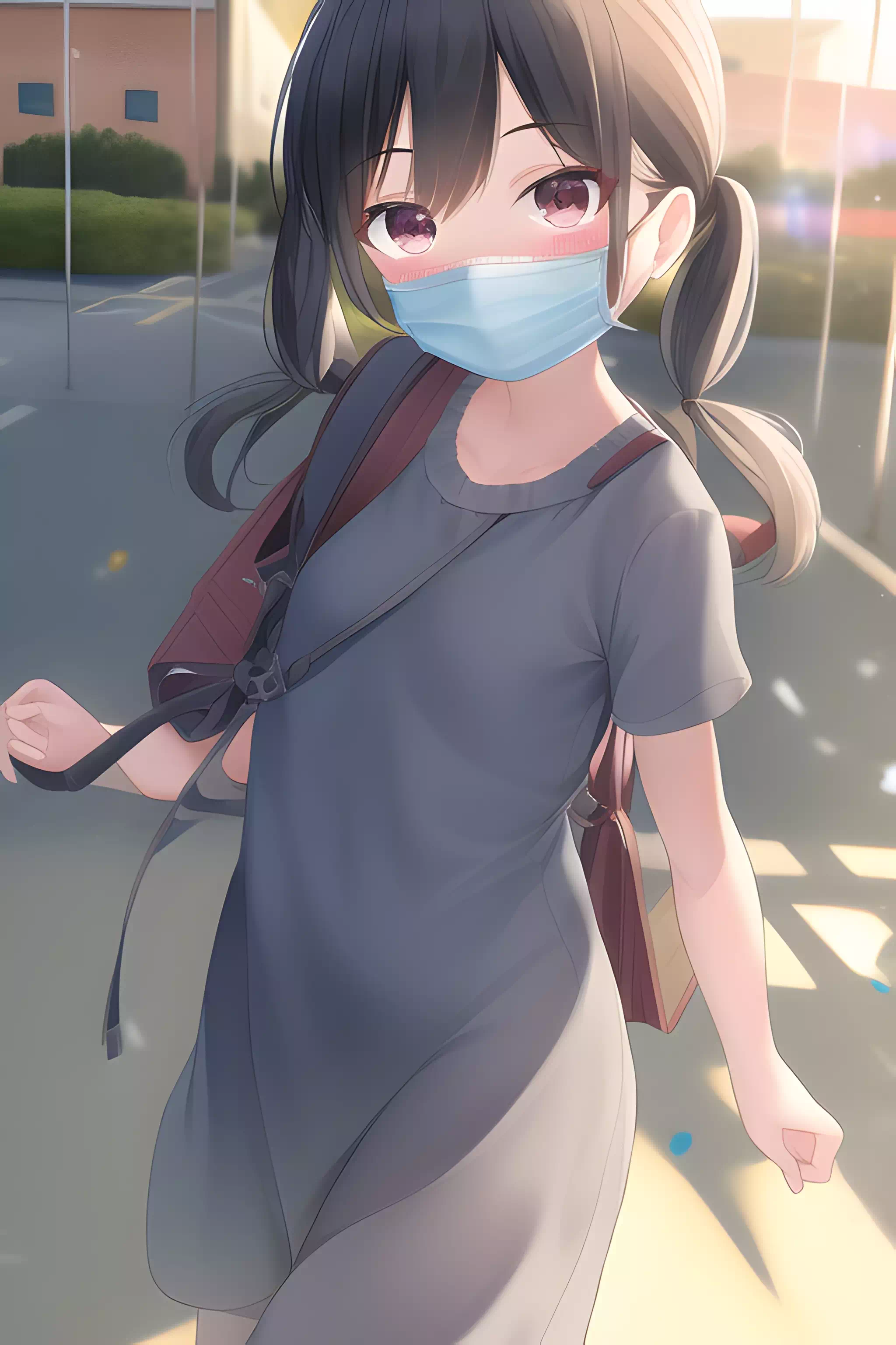 下校する小学生