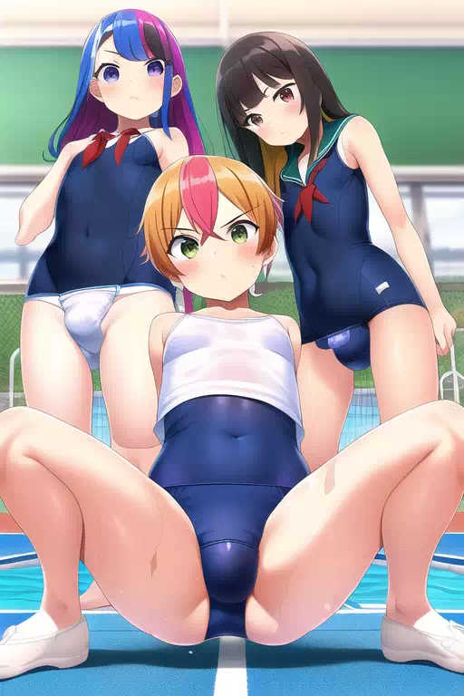 水泳の授業で男の娘は女性用スクール水着指定です。