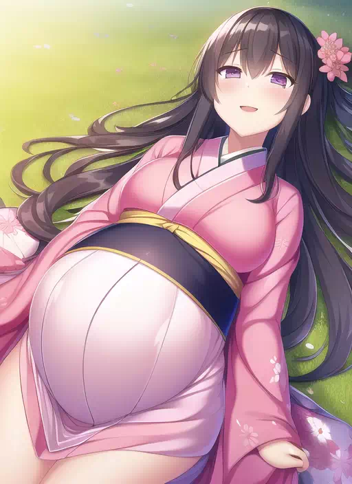 pink kimono!