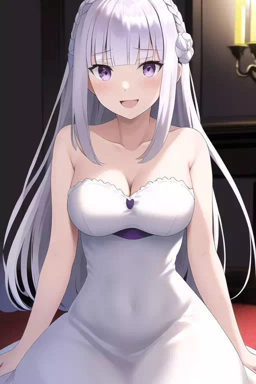 白いドレスのエミリア (Ai)