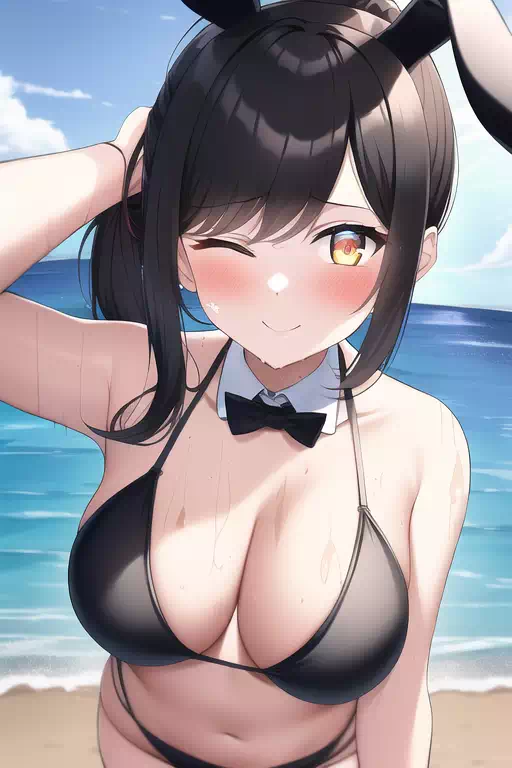海辺のバニーガール1