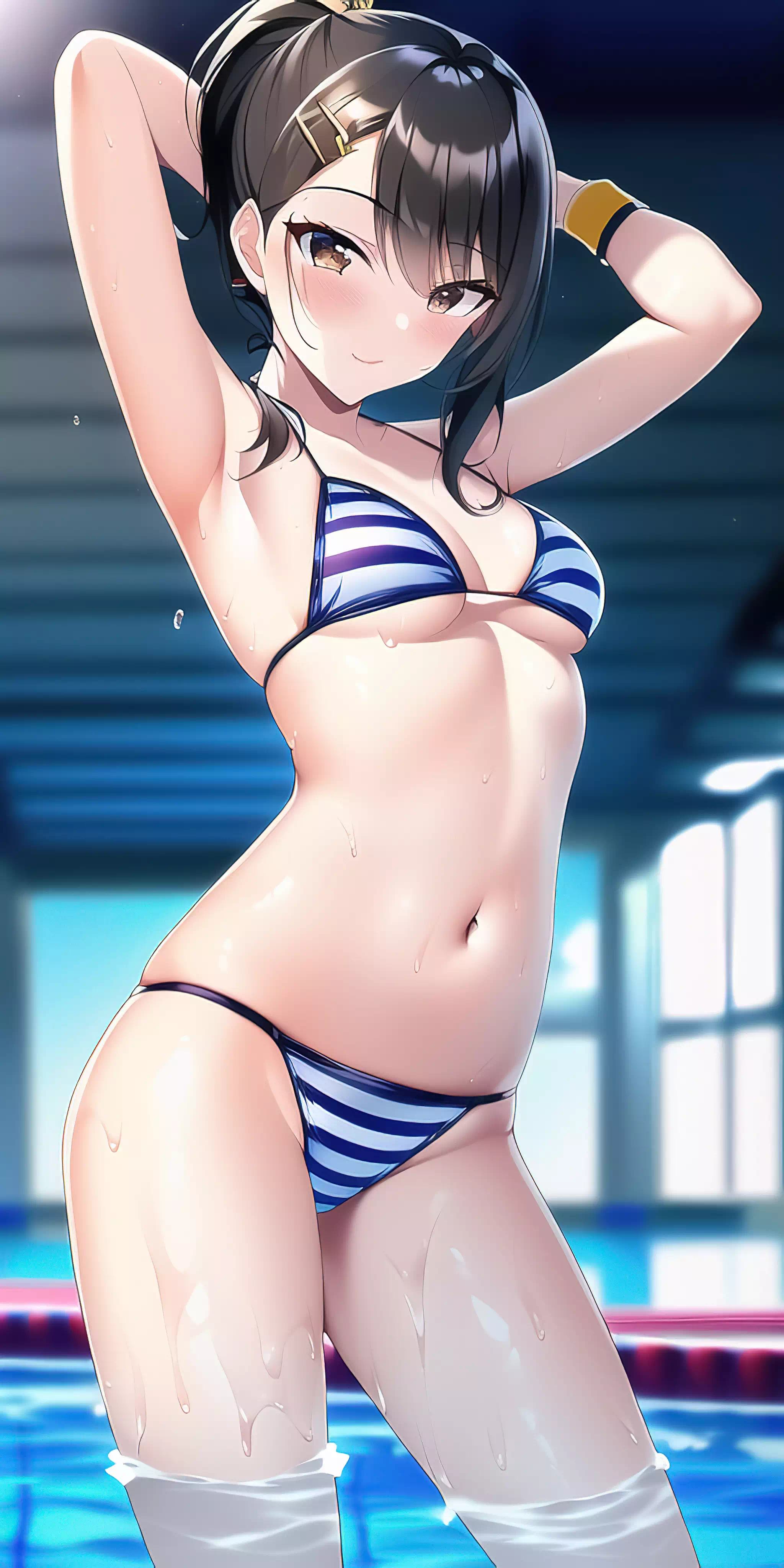 スポーツ後の女の子 – 夏にはプールも（2）