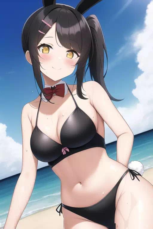 海辺のバニーガール2