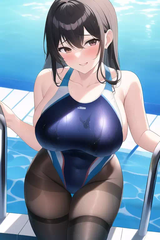 競泳水着を着ている女の子