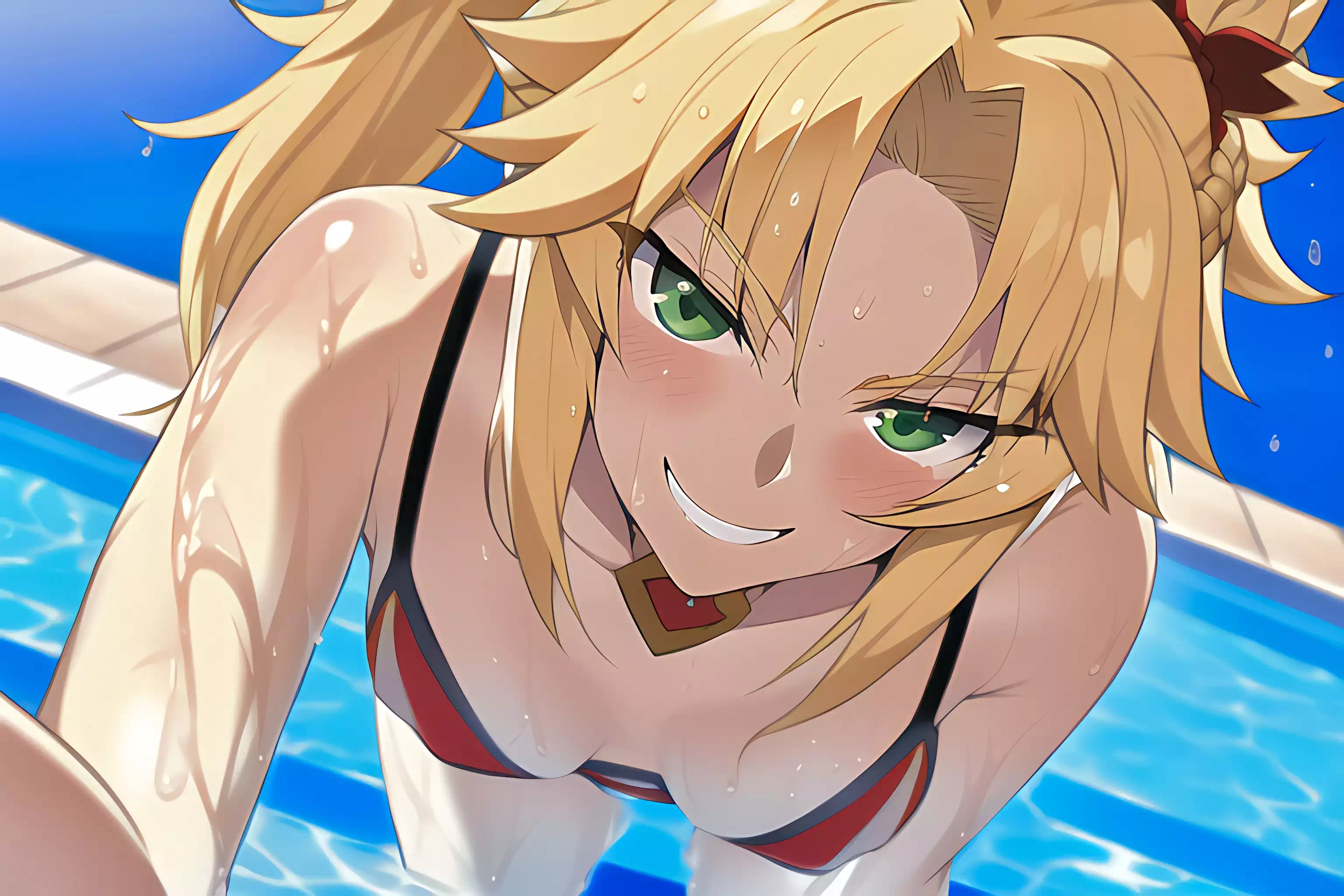 水着で挑発モードレッドさん