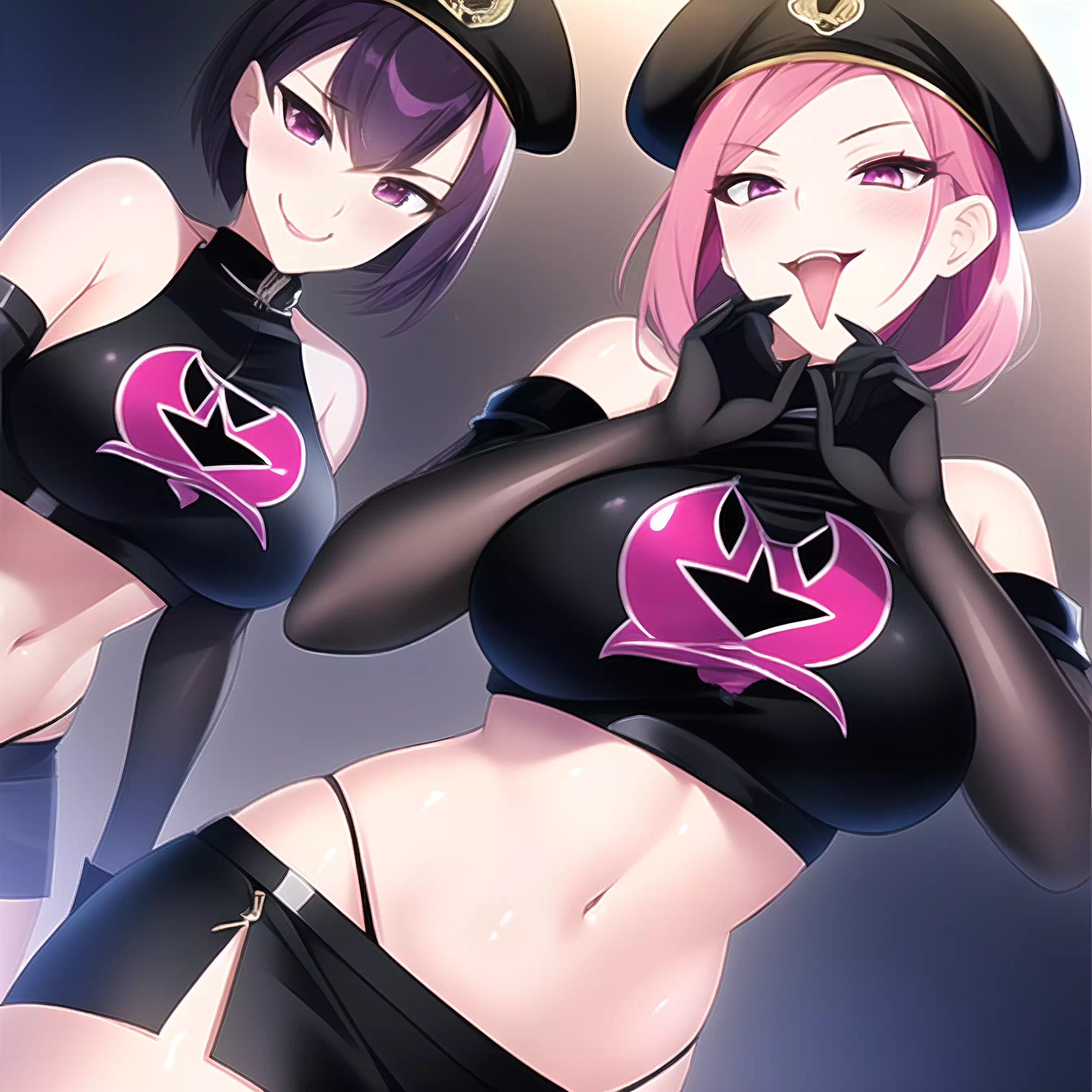 アジトの侵入者を見つけた悪の女戦闘員さんたち | Pictab｜AIイラスト投稿サイト