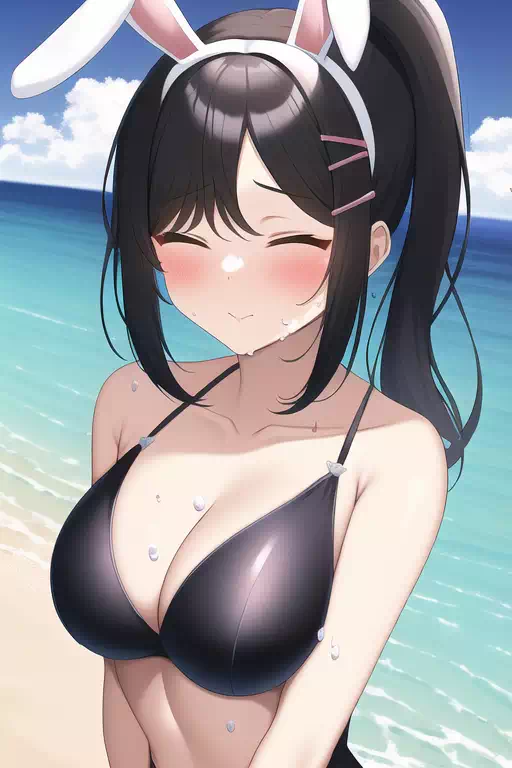 海辺のバニーガール3