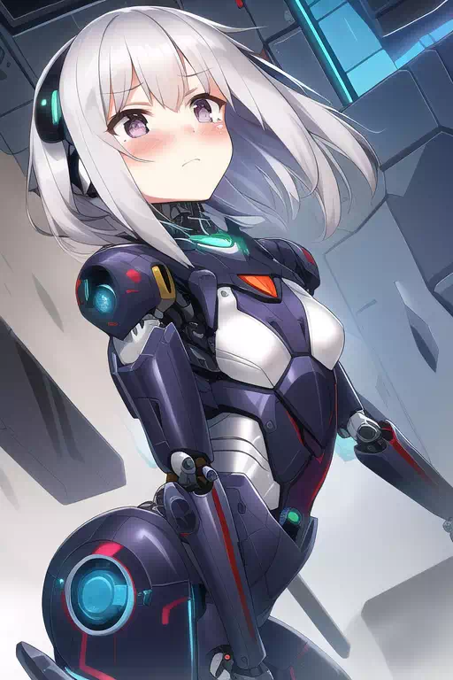 NovelAI銀髪サイボーグ