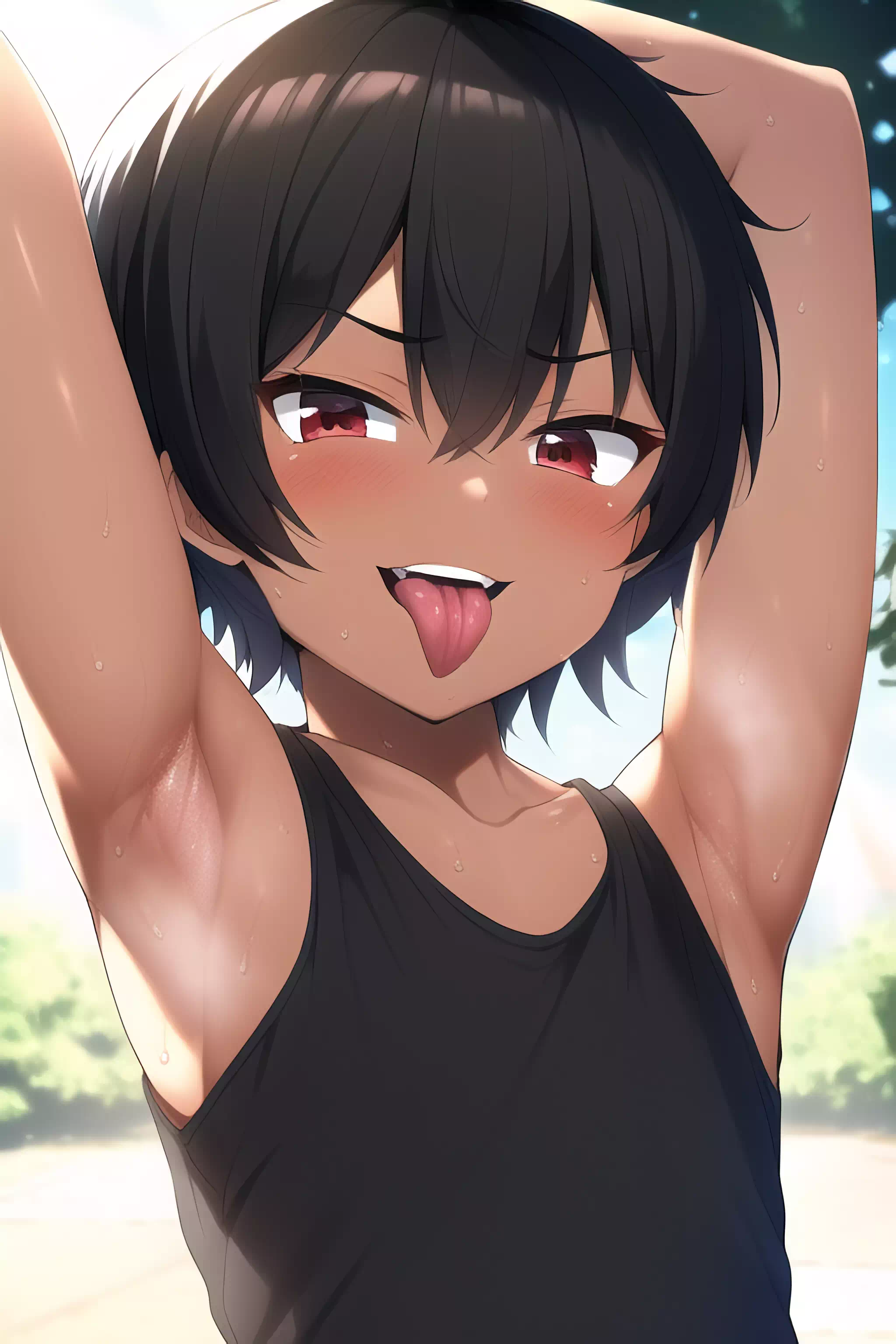［NovelAI］褐色メスガキショタ