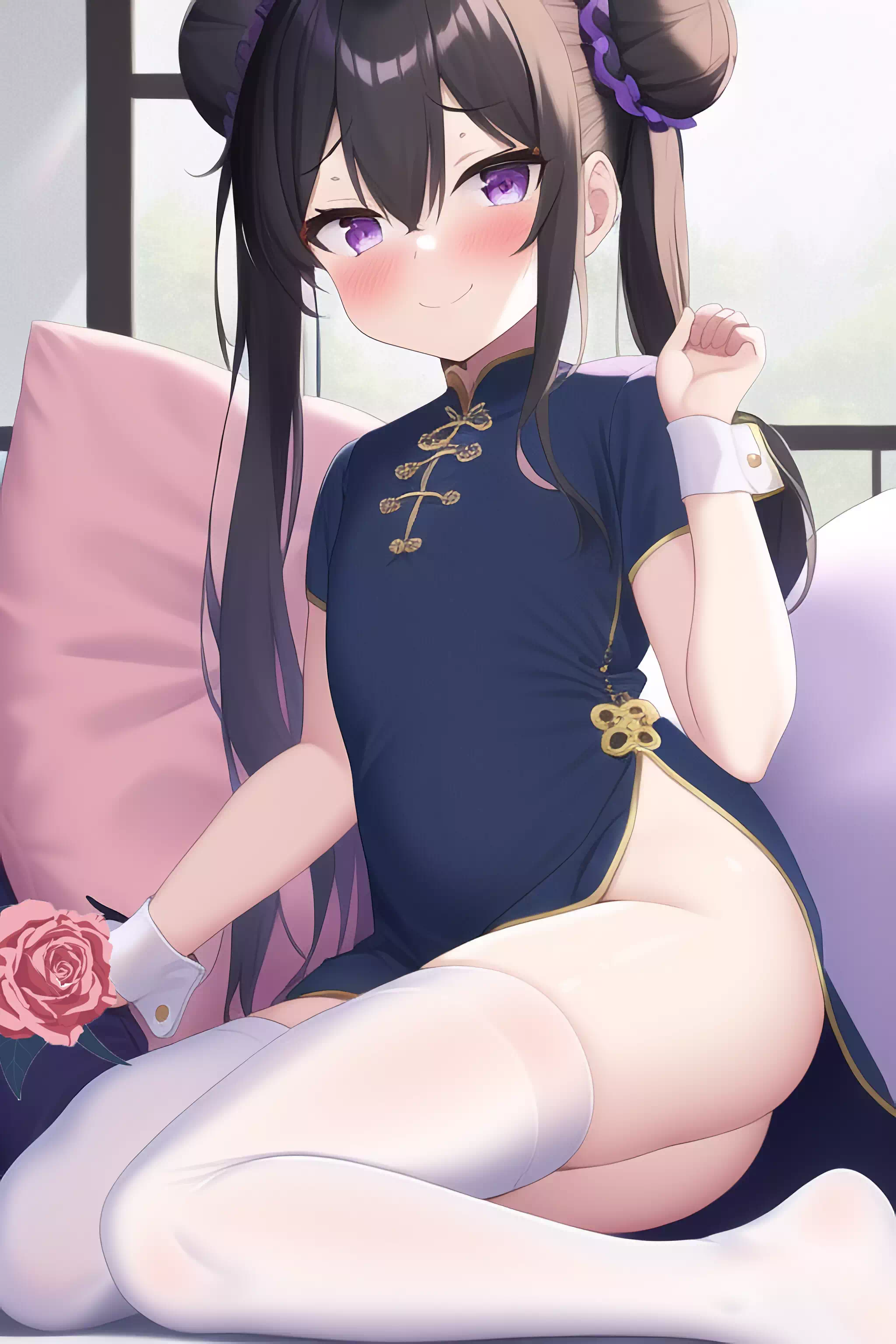 中華風衣装+ツインテール少女