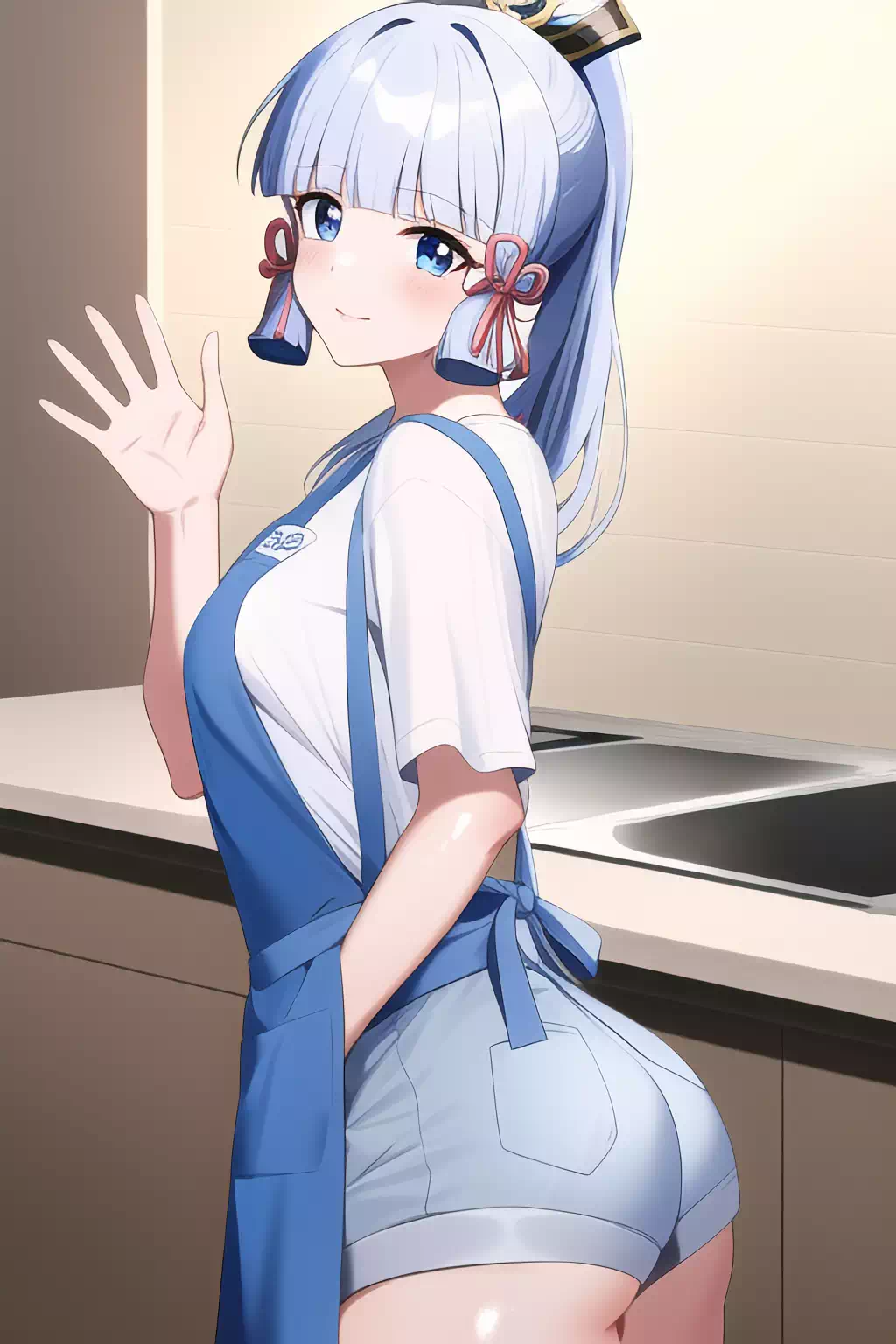 cooking ending Ayaka(by NovelAI)