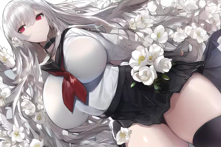 白髪赤眼