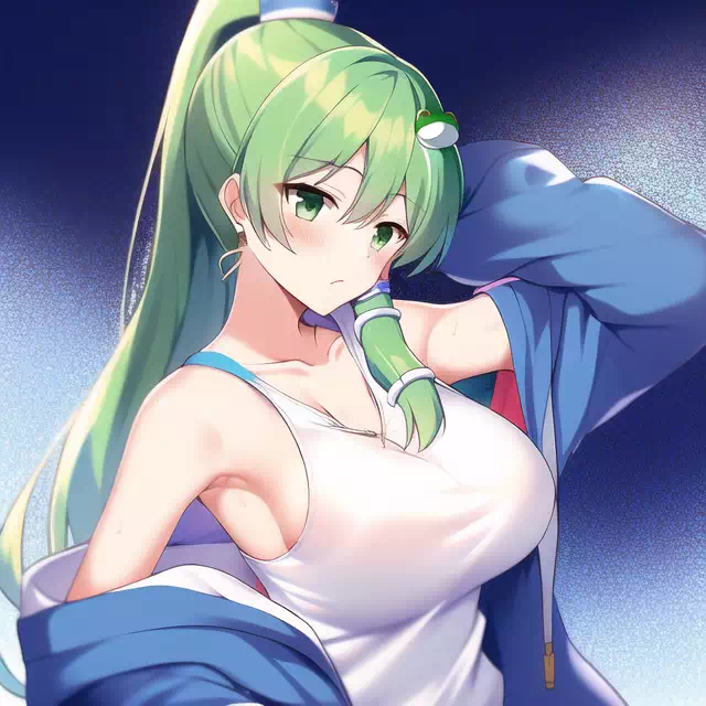 ポニテタンクトップな早苗さん