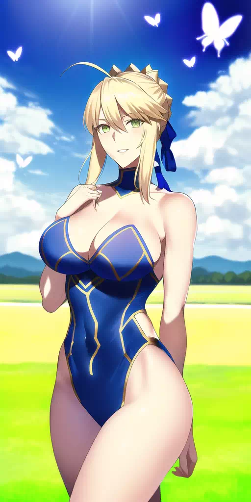 back ground+Artoria (Lancer)