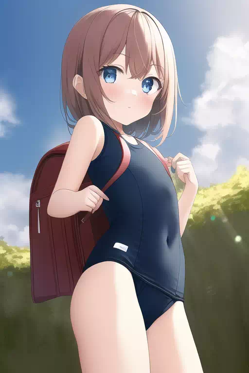 スク水+ランドセル