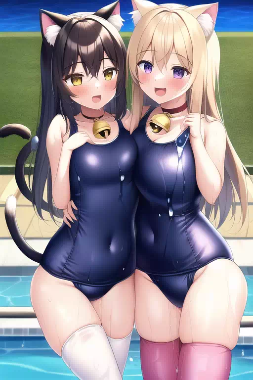 【NovelAI】Nekomimi swimgirl