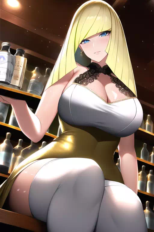 お酌してくれるルザミーネさん