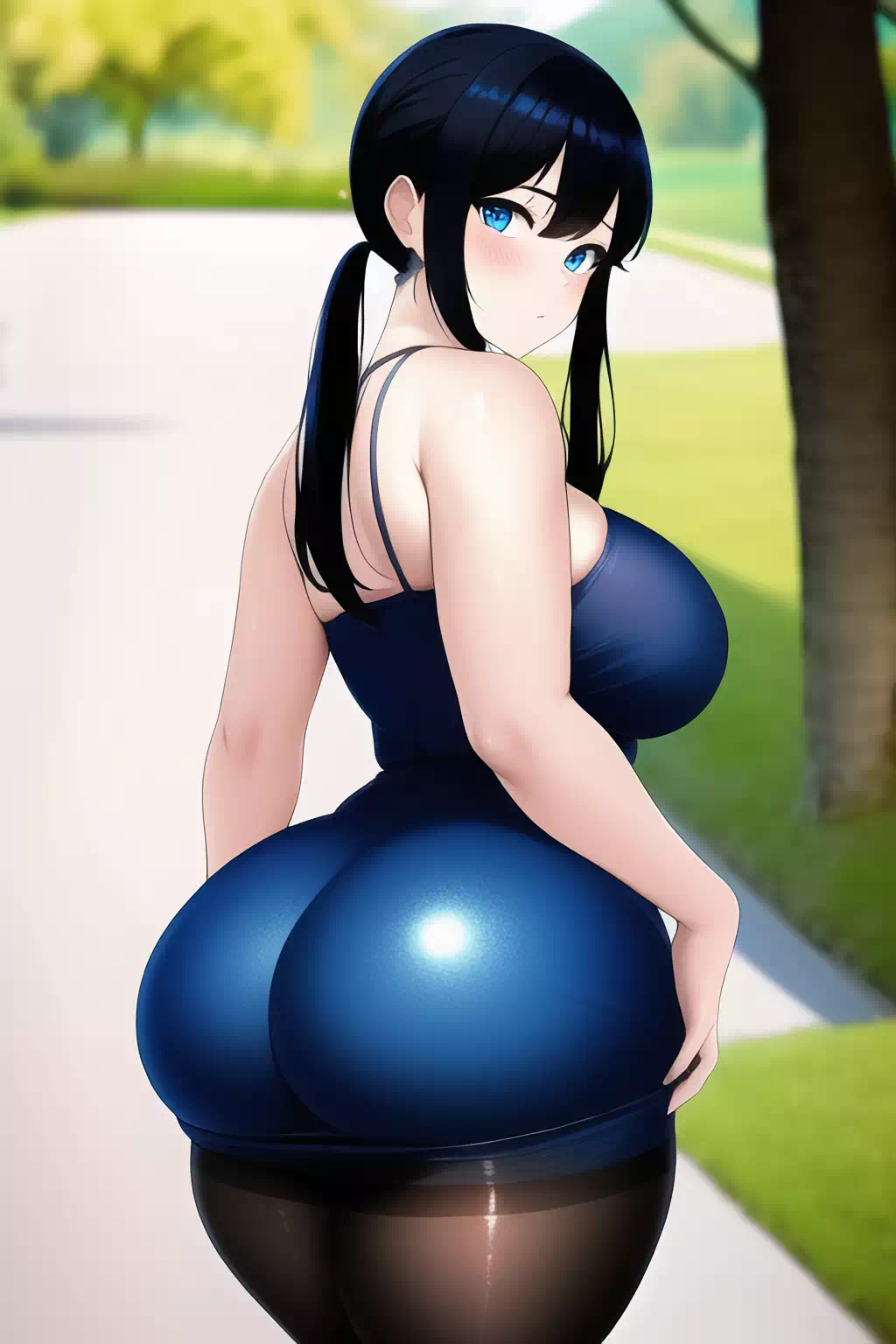 私服のモナのお尻です。