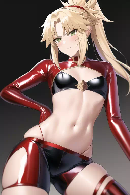 Mordred in latex suit