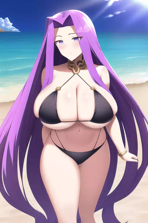 Enhanced Rider at the beach