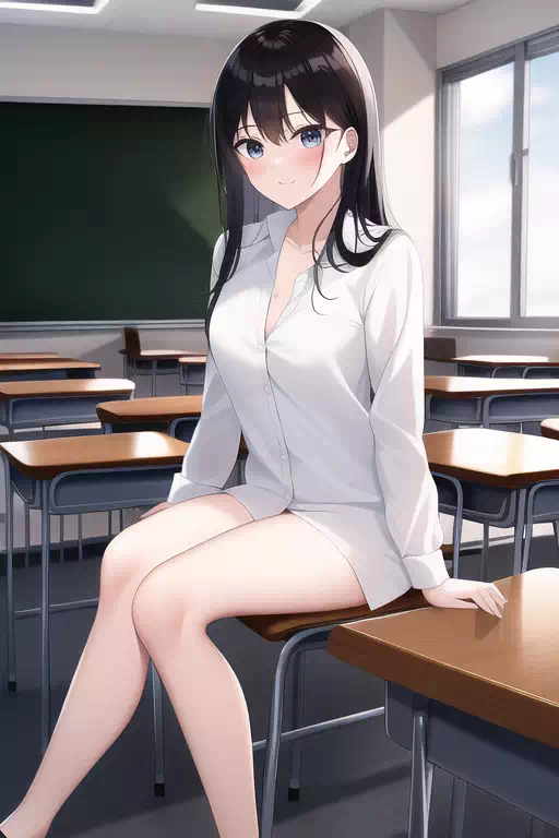 白いシャツの少女その21