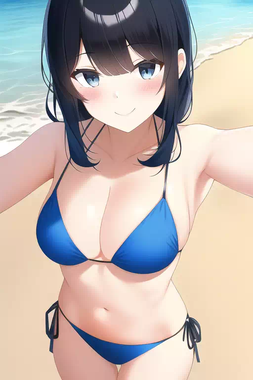 海辺の自撮りガール3