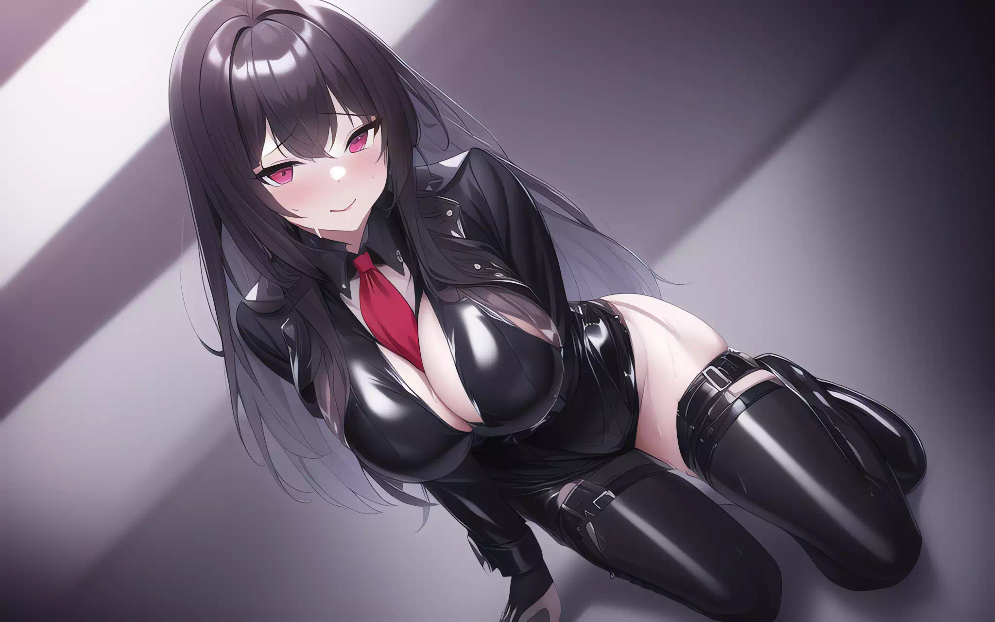 黑??瞳?身制服少女 AI作画