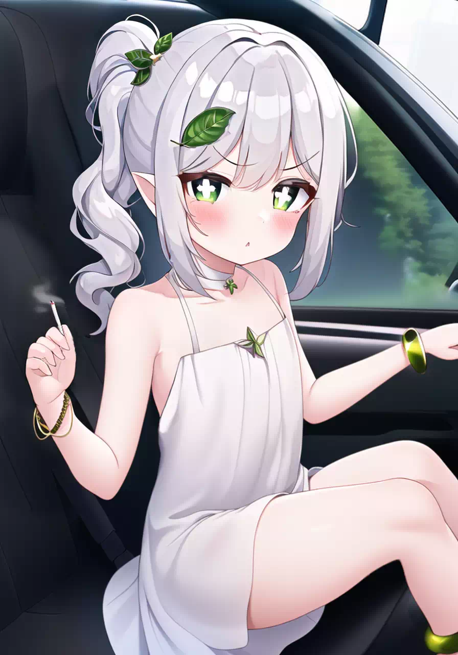 タバコを吸うナヒーダちゃん