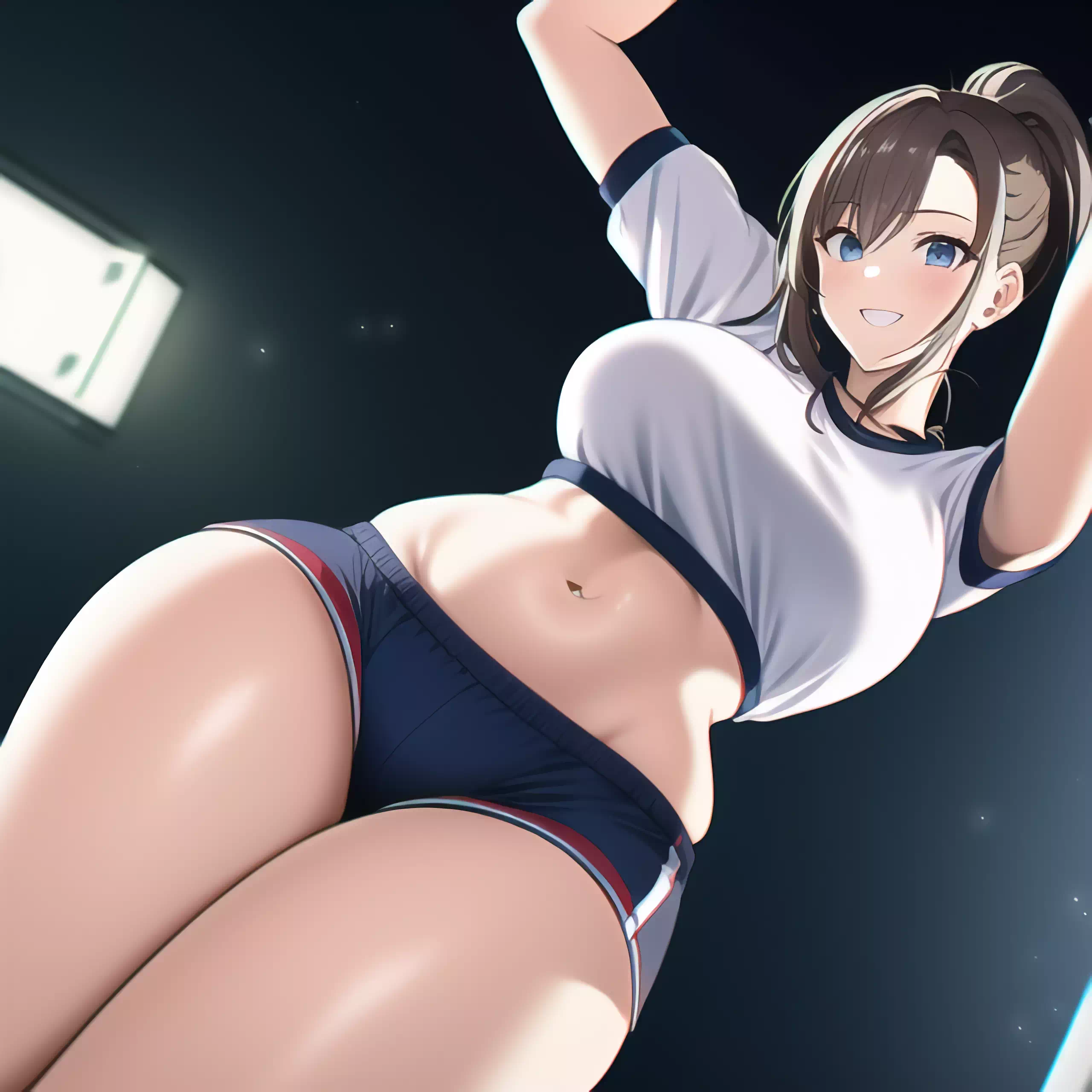 Asuna in a gym
