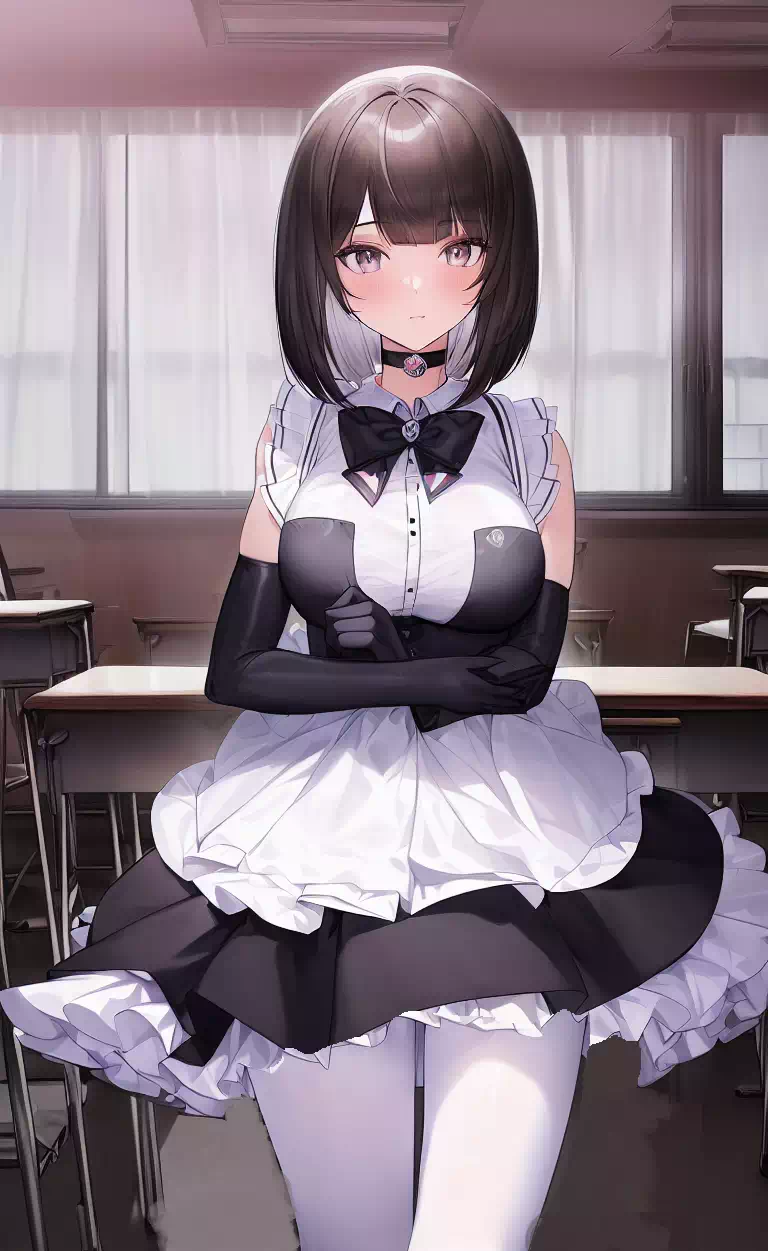 白タイツの制服ボブ少女