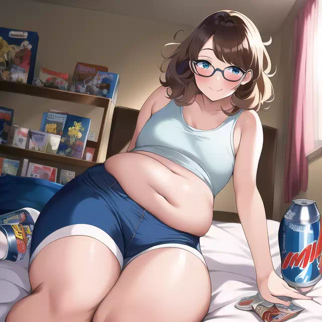 NovelAI 下腹完全油断ずぼらオタクお姉ちゃんイラスト研究