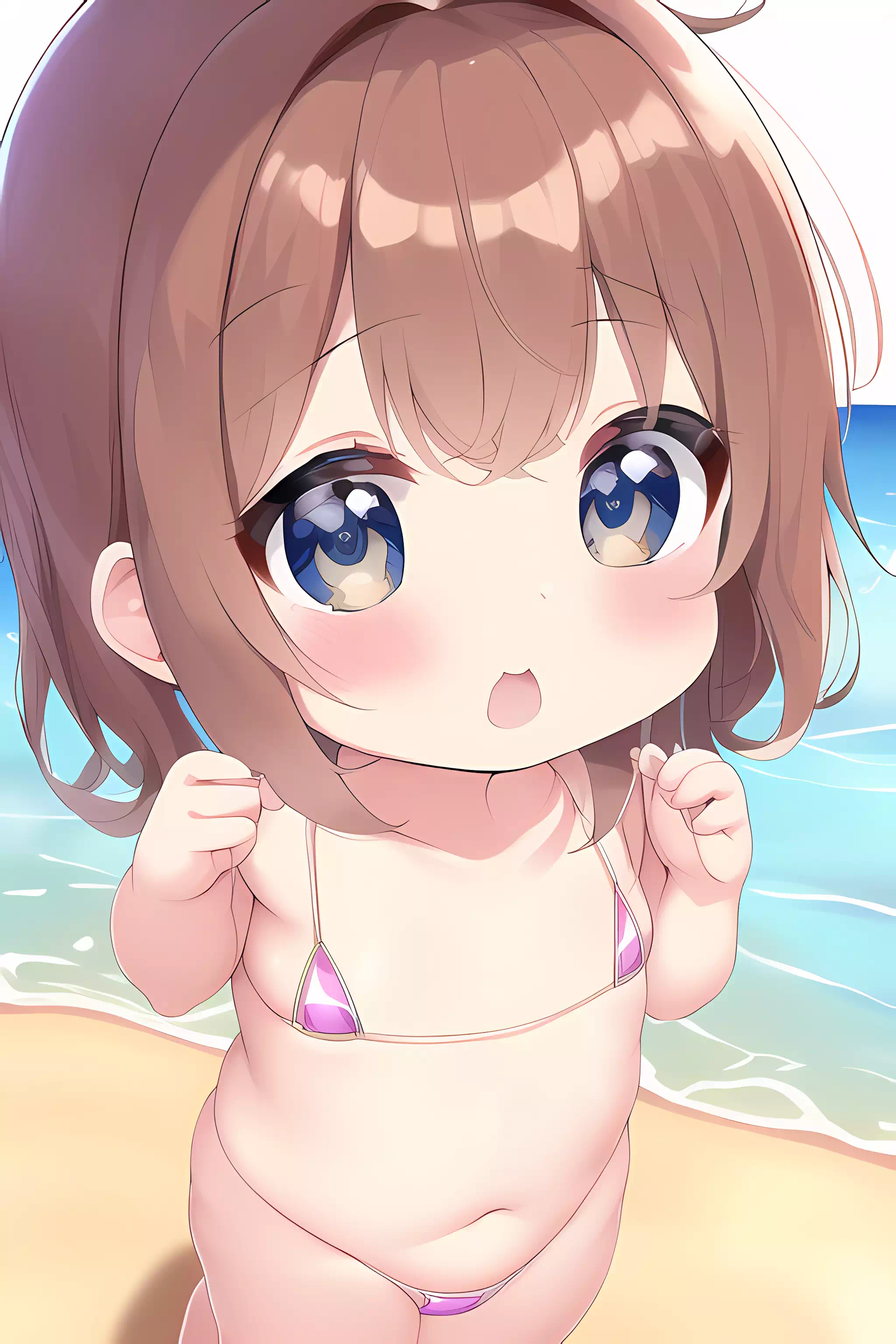 マイクロビキニを着た幼女
